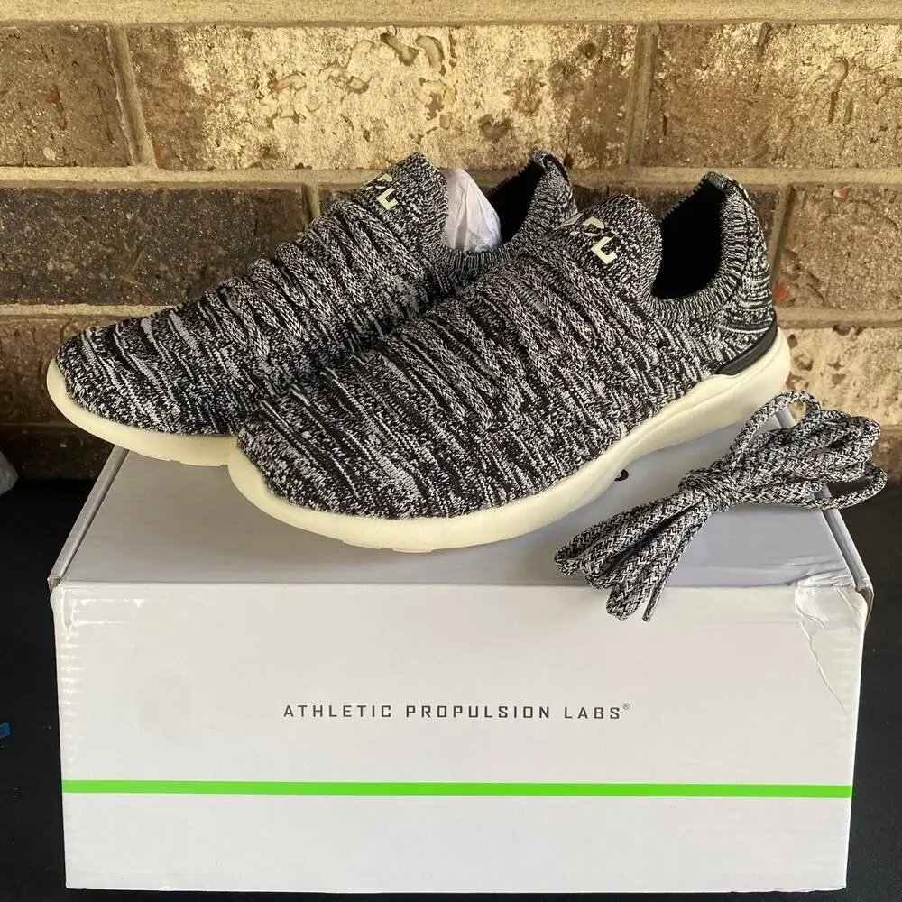 APL Techloom Wave Sneakers Snoes Heather Black/Pristine/Melange Womens 7.5